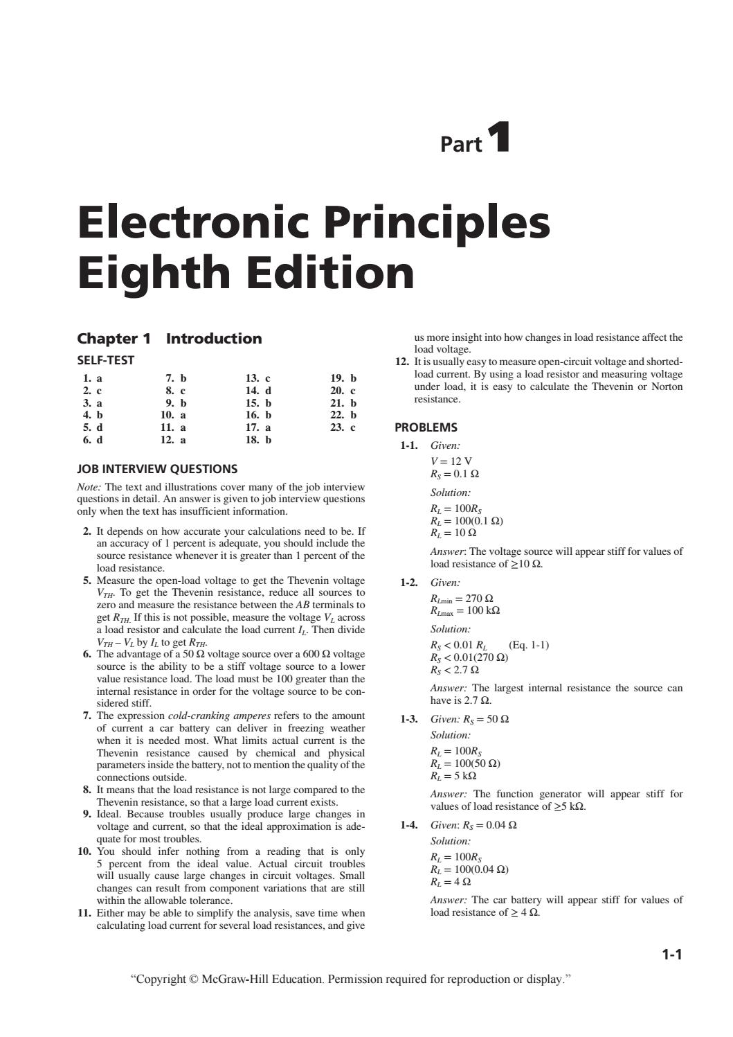 electronic principles malvino 8th pdf
